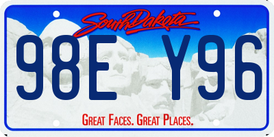 SD license plate 98EY96