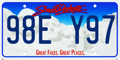 SD license plate 98EY97