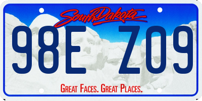 SD license plate 98EZ09