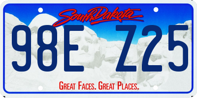 SD license plate 98EZ25