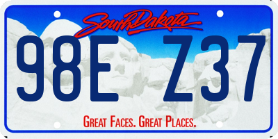 SD license plate 98EZ37
