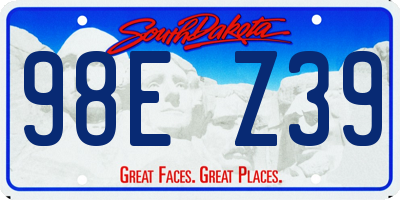SD license plate 98EZ39