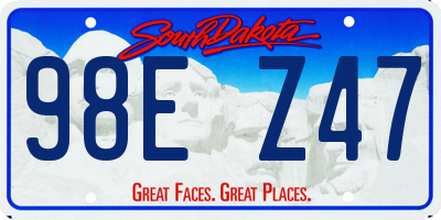 SD license plate 98EZ47