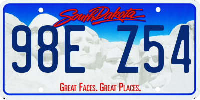 SD license plate 98EZ54
