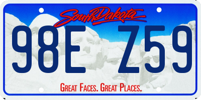 SD license plate 98EZ59