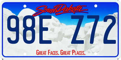 SD license plate 98EZ72