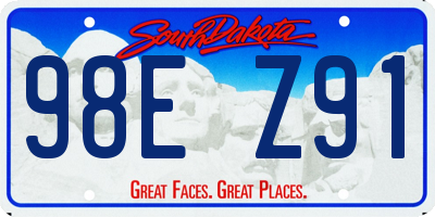SD license plate 98EZ91