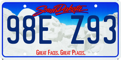 SD license plate 98EZ93