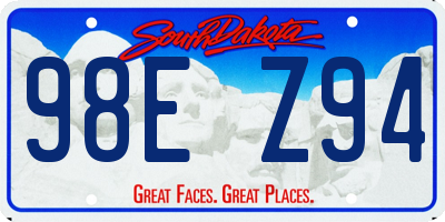 SD license plate 98EZ94