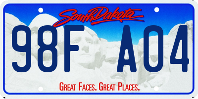 SD license plate 98FA04