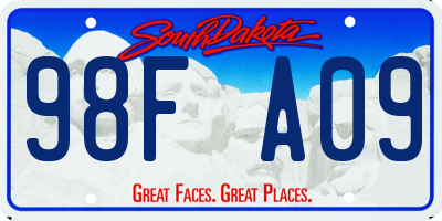 SD license plate 98FA09