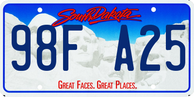 SD license plate 98FA25