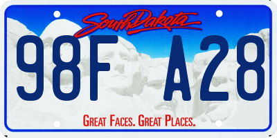 SD license plate 98FA28