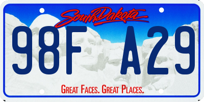 SD license plate 98FA29