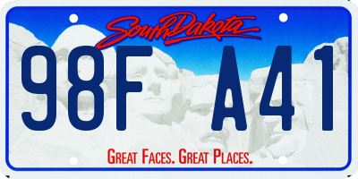 SD license plate 98FA41