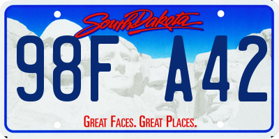 SD license plate 98FA42