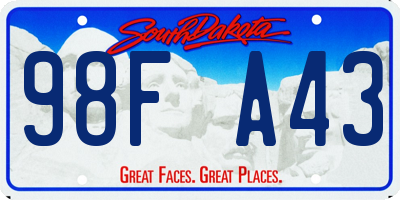 SD license plate 98FA43