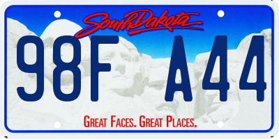 SD license plate 98FA44