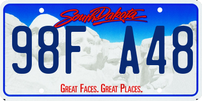 SD license plate 98FA48