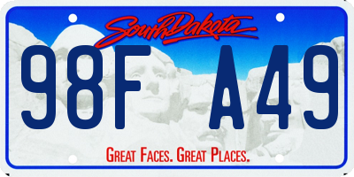 SD license plate 98FA49