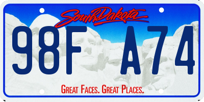 SD license plate 98FA74