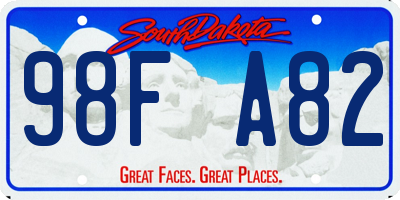 SD license plate 98FA82