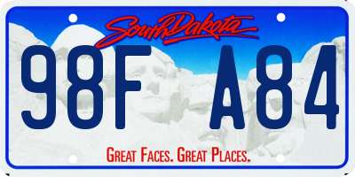 SD license plate 98FA84