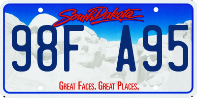 SD license plate 98FA95