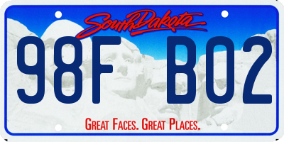 SD license plate 98FB02