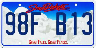 SD license plate 98FB13