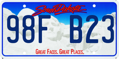 SD license plate 98FB23