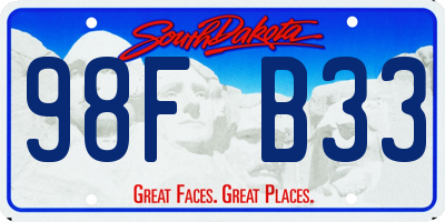 SD license plate 98FB33
