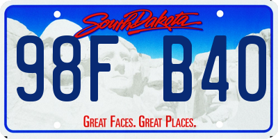 SD license plate 98FB40