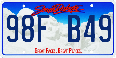 SD license plate 98FB49