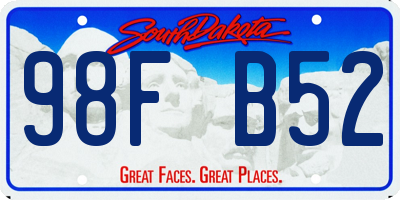 SD license plate 98FB52