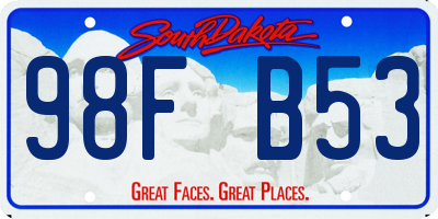 SD license plate 98FB53