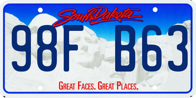 SD license plate 98FB63