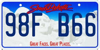 SD license plate 98FB66