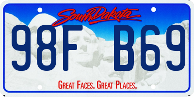 SD license plate 98FB69