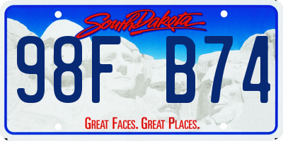 SD license plate 98FB74