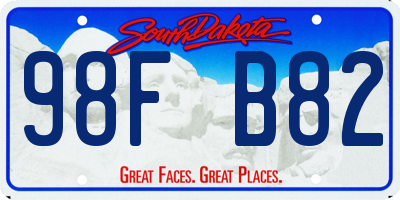 SD license plate 98FB82