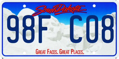 SD license plate 98FC08