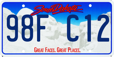 SD license plate 98FC12