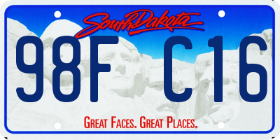 SD license plate 98FC16