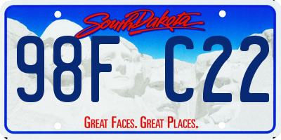 SD license plate 98FC22