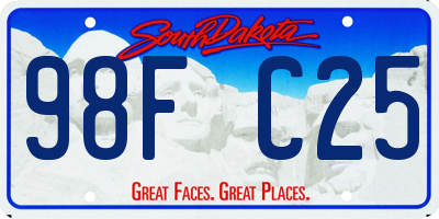 SD license plate 98FC25
