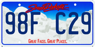 SD license plate 98FC29