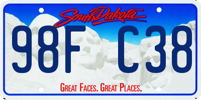 SD license plate 98FC38