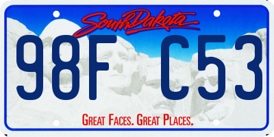 SD license plate 98FC53