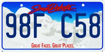 SD license plate 98FC58